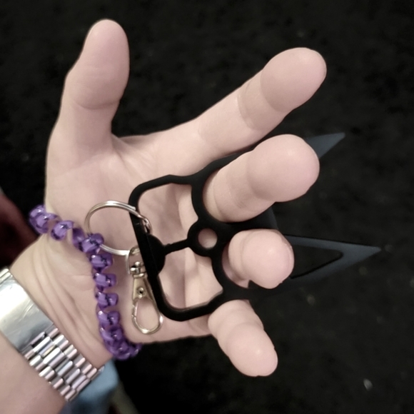 "Stabby Tabby"©️ Self Defense KittyCat Key Chain w/ Wristband 🔑 "Bottle Opener" - Picture 16 of 16